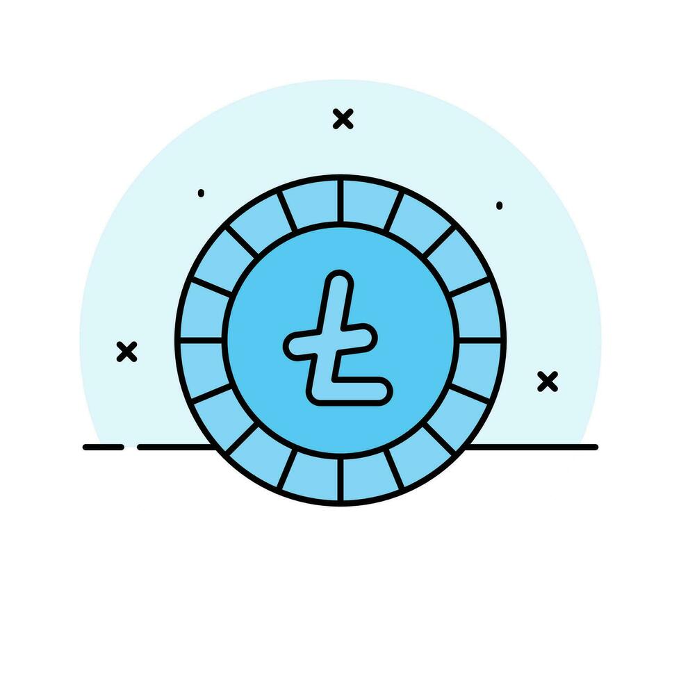 Well designed icon of Litecoin, cryptocurrency coin vector design