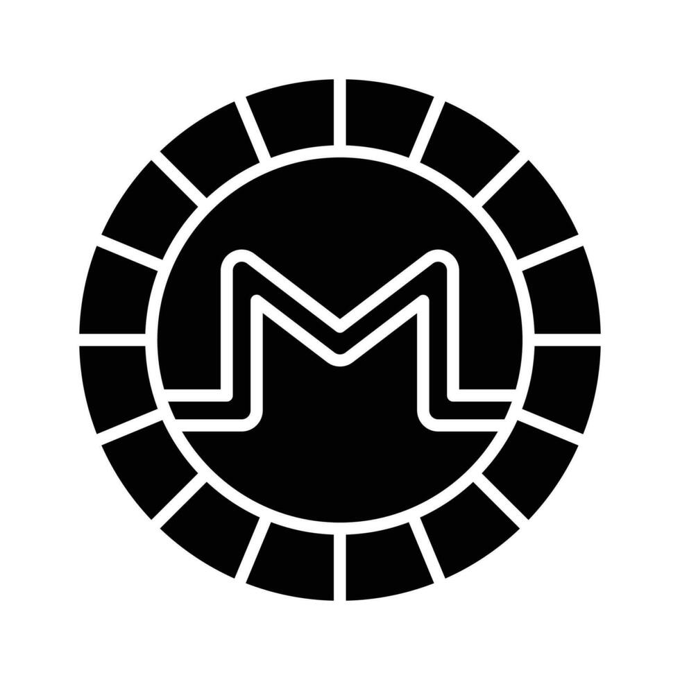 bien diseñado icono de monero moneda, criptomoneda moneda vector diseño