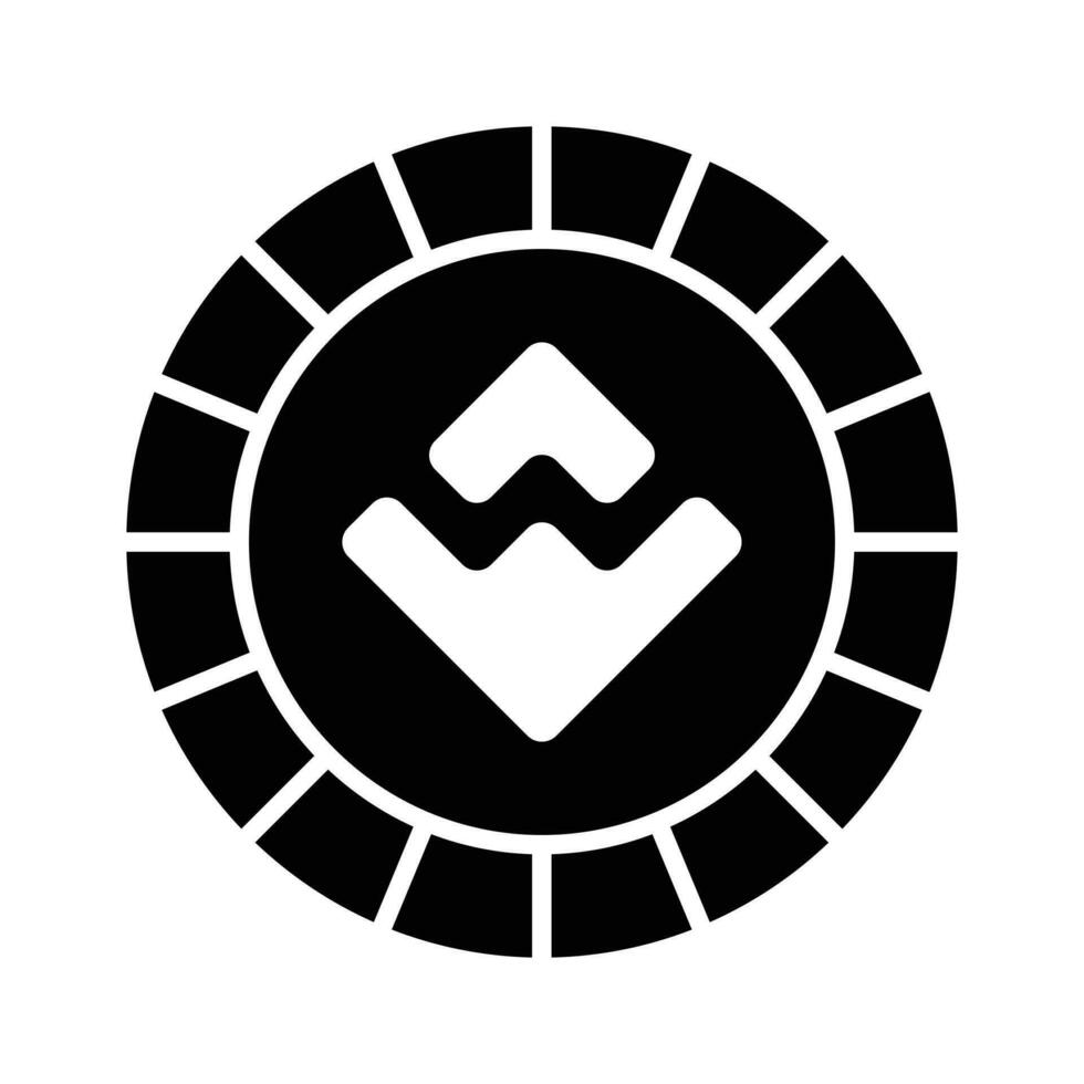 Well designed icon of wave coin, cryptocurrency coin vector design