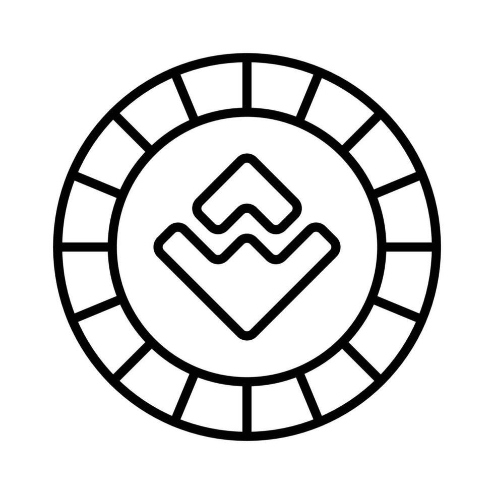 Well designed icon of wave coin, cryptocurrency coin vector design