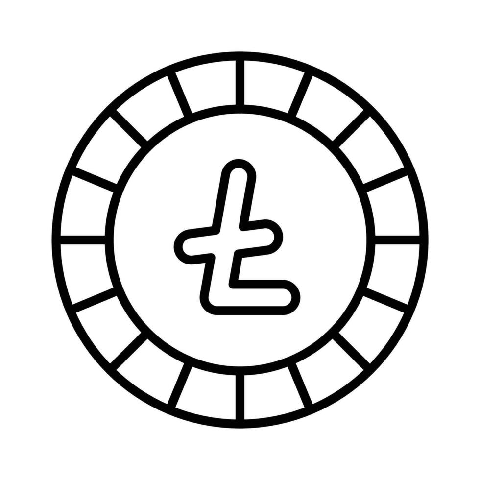 bien diseñado icono de litecoin, criptomoneda moneda vector diseño