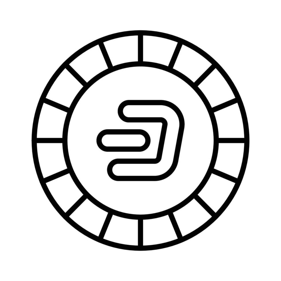 Well designed icon of Dash coin, cryptocurrency coin vector design