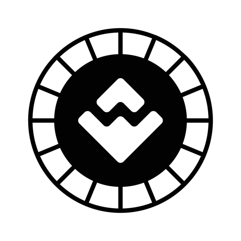 Well designed icon of wave coin, cryptocurrency coin vector design