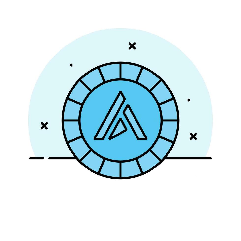 Well designed icon of Ardor coin, cryptocurrency coin vector design