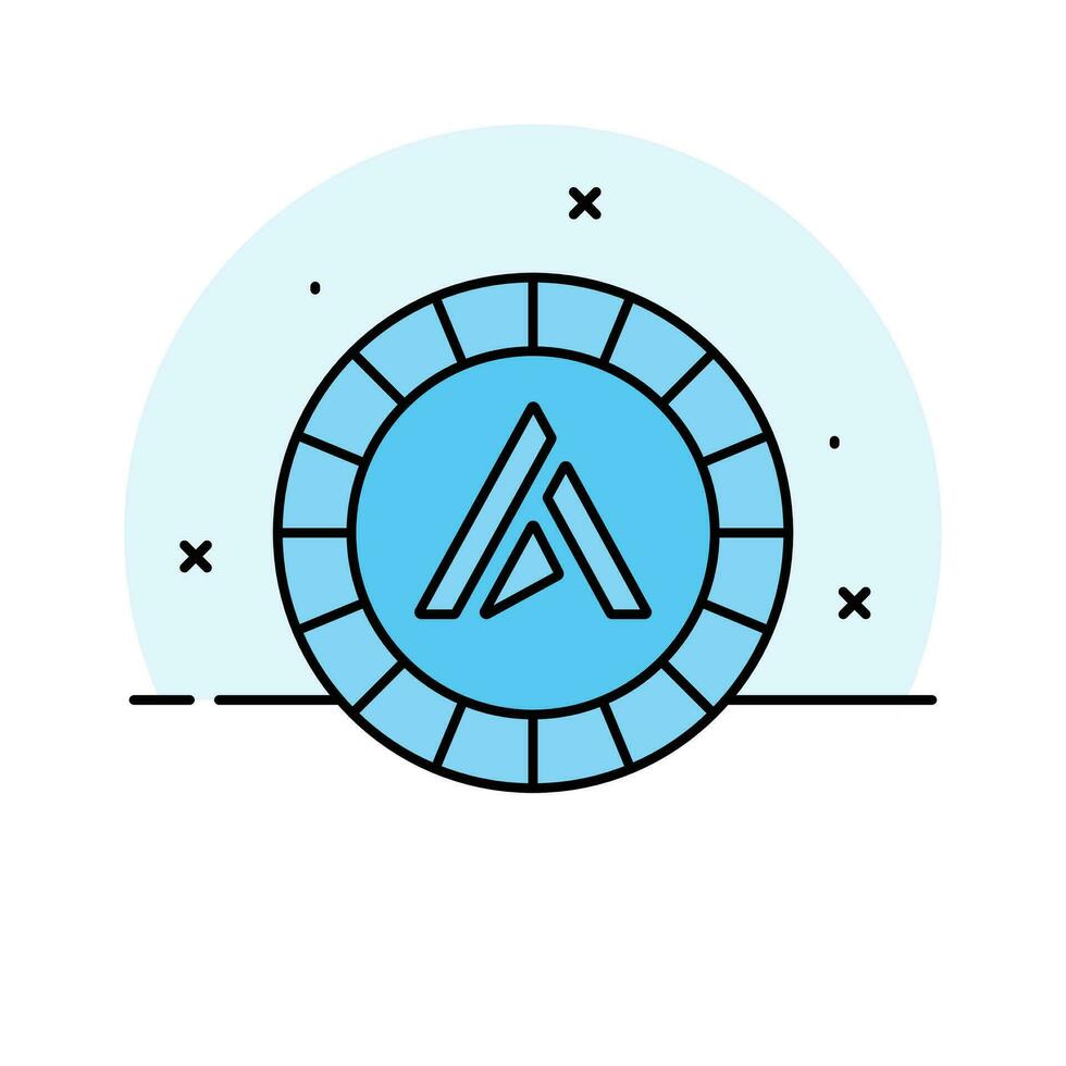 bien diseñado icono de ardor moneda, criptomoneda moneda vector diseño