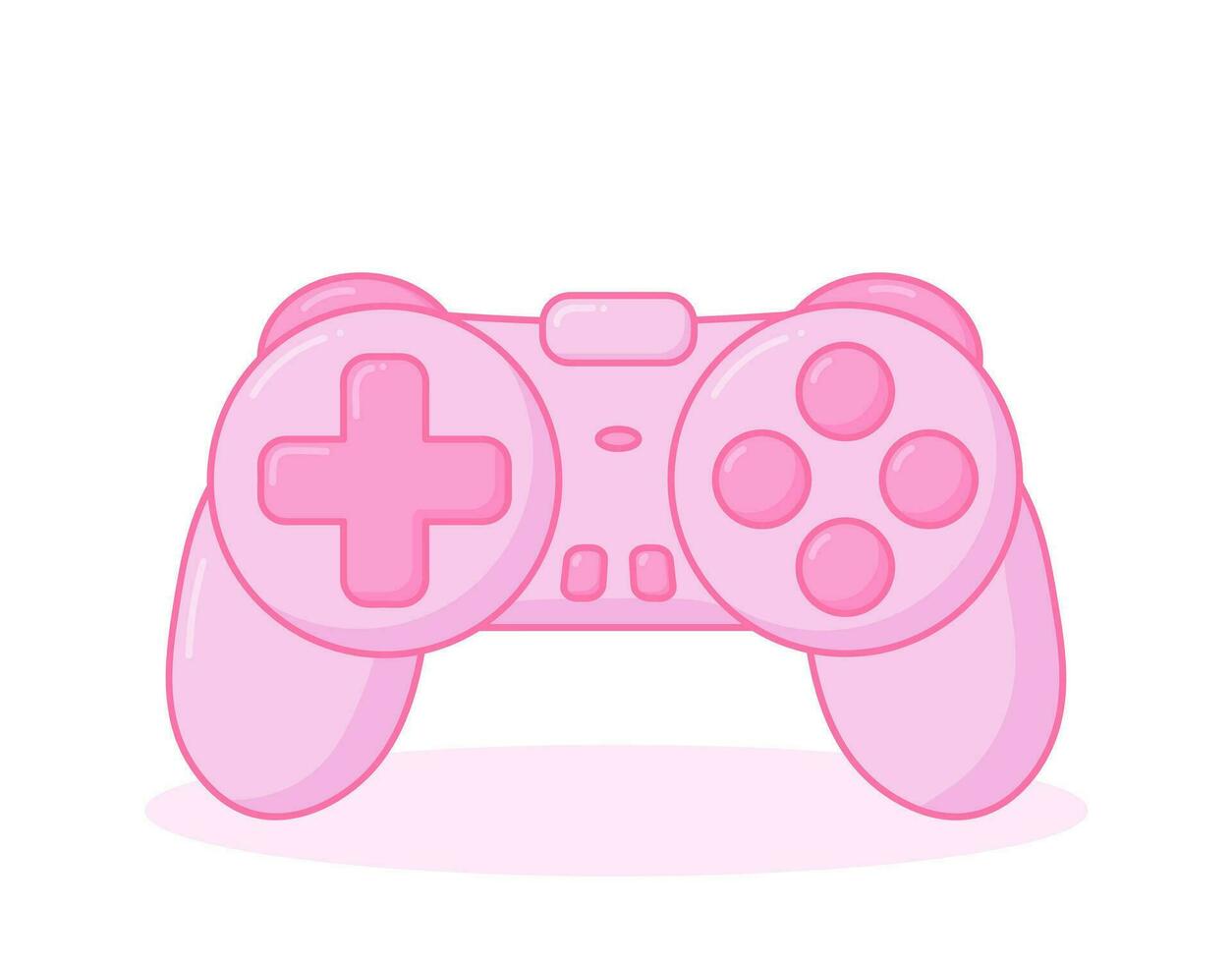 kawaii rosado juego controlador. retro palanca de mando para chicas. y2k mando vector