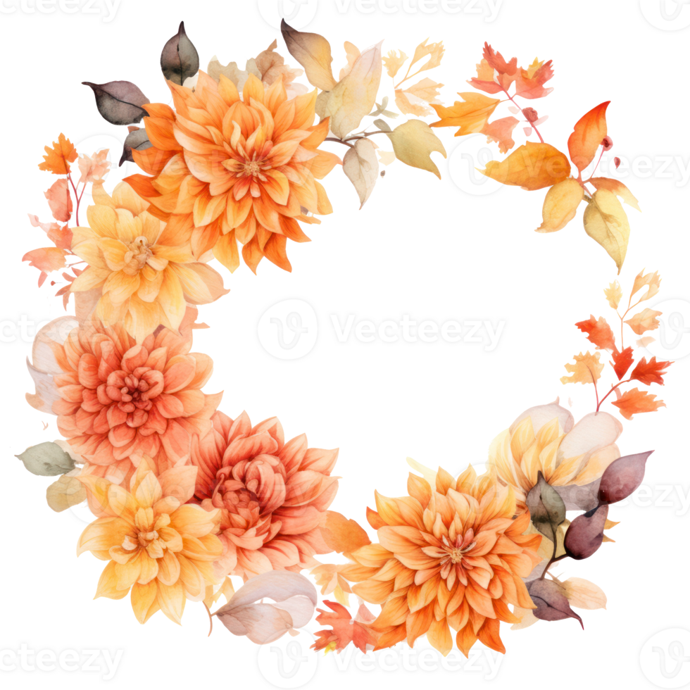 A Gorgeous Floral Border Background for Autumn Featuring png