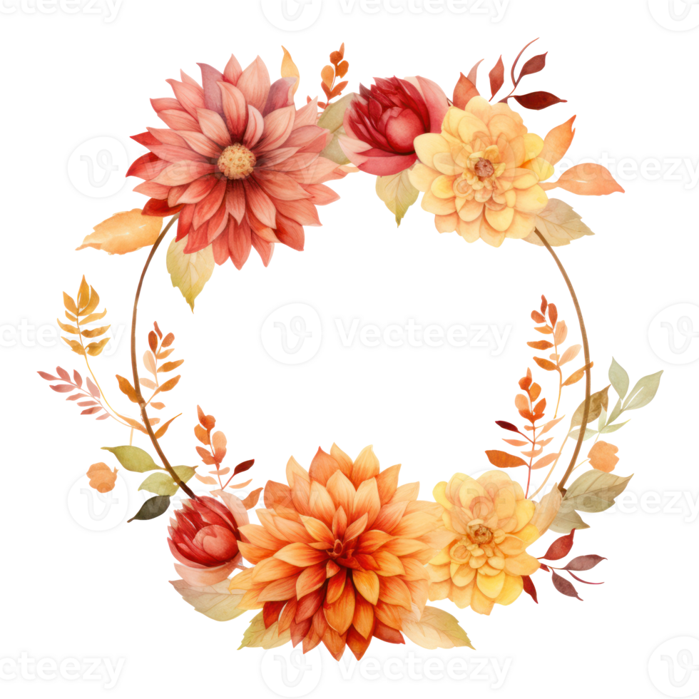 A Gorgeous Floral Border Background for Autumn Featuring png