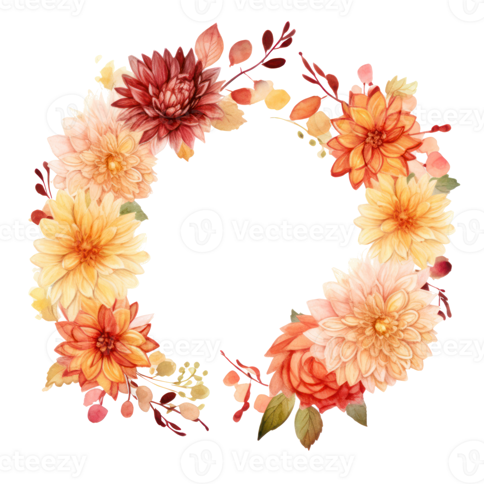 A Gorgeous Floral Border Background for Autumn Featuring png