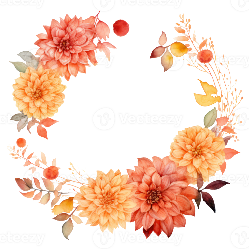 A Gorgeous Floral Border Background for Autumn Featuring png
