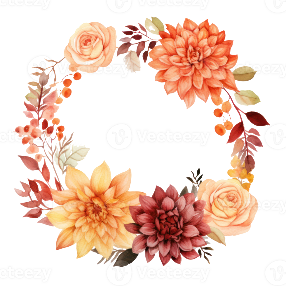 A Gorgeous Floral Border Background for Autumn Featuring png