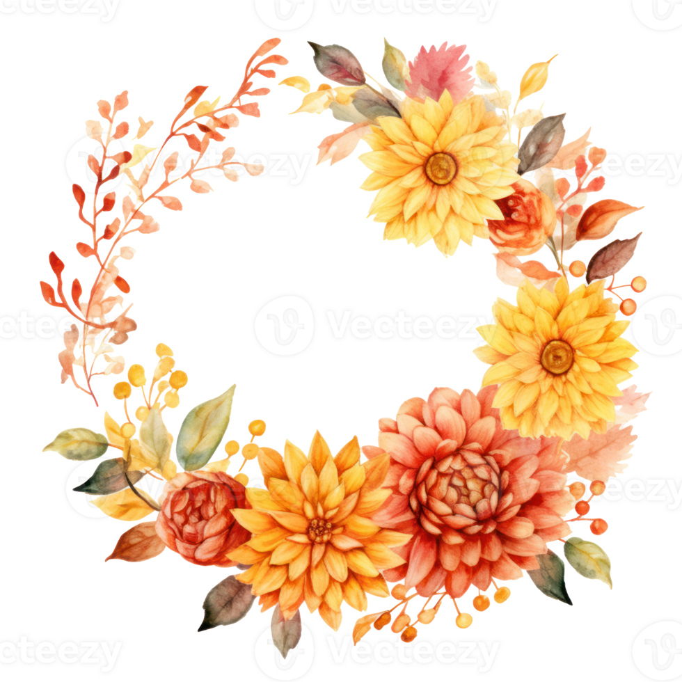 A Gorgeous Floral Border Background for Autumn Featuring png