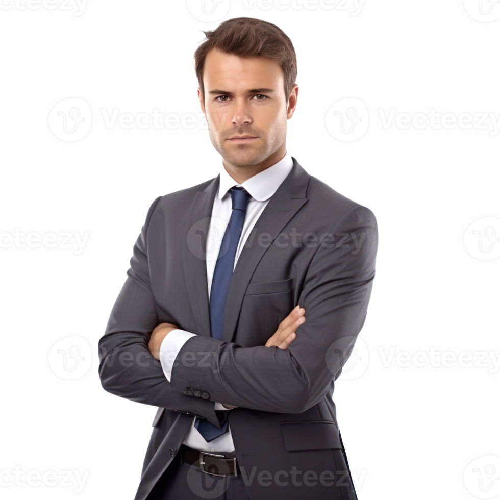 Handsome business man isolated on white png