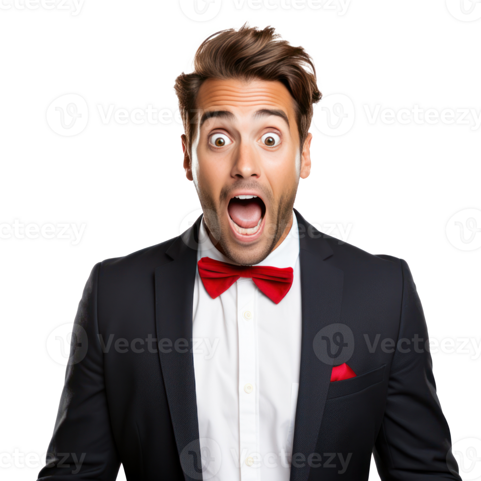 Excited and Surprised Young Manager. png