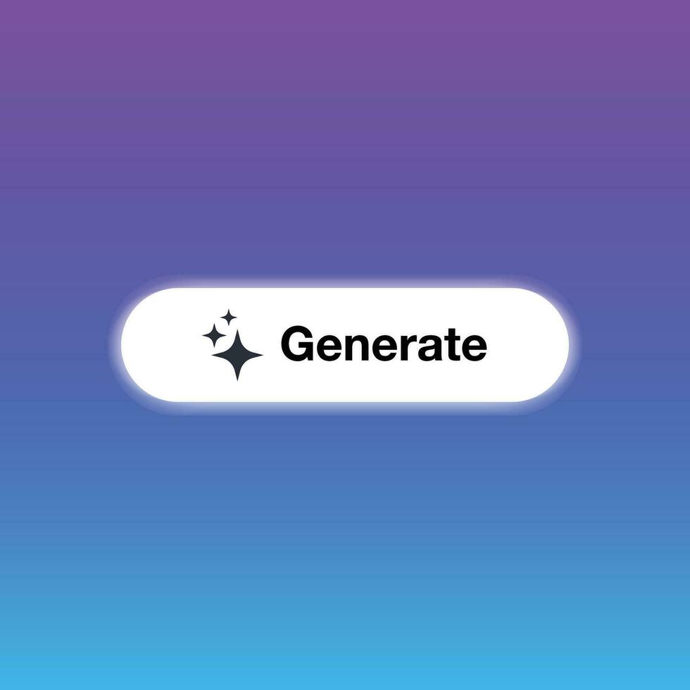 Generate AI button vector