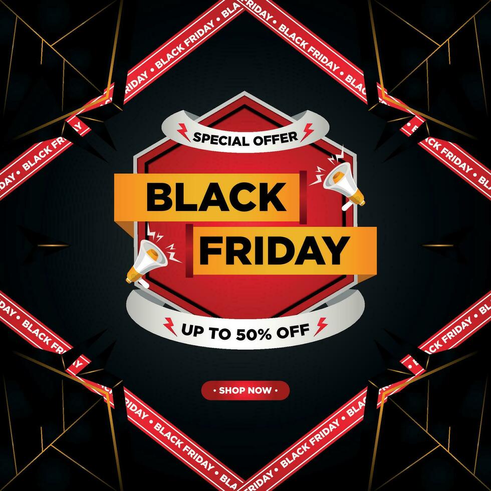 Vector Square Black Friday Sale Background