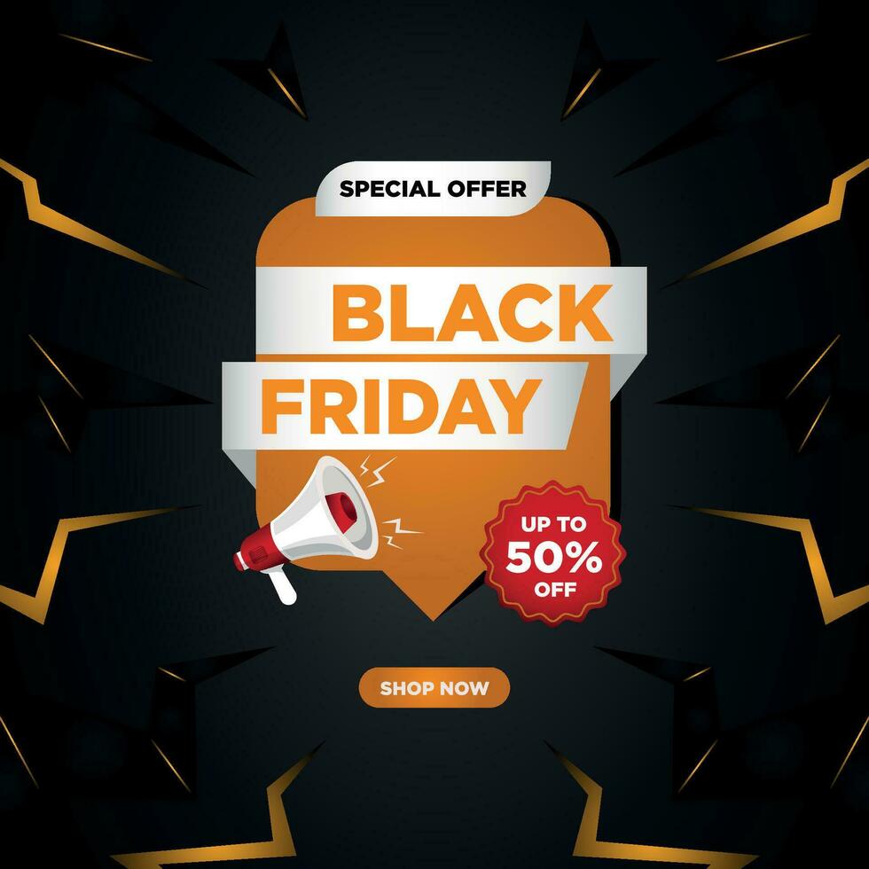 Vector Square Black Friday Sale Background