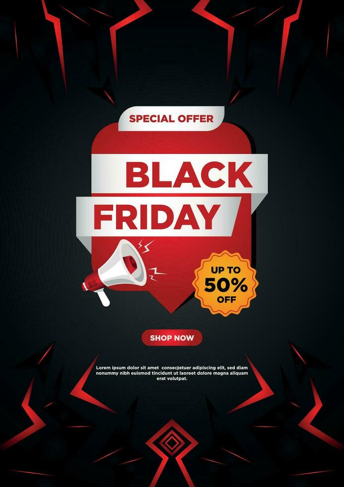 Poster Template Black Friday Sale Background vector