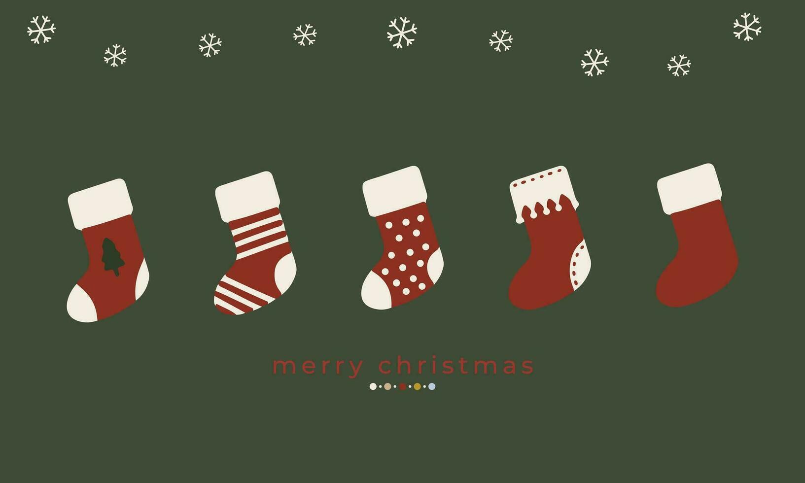 higge mano dibujado ilustración conjunto de linda Navidad calcetines elementos. medias. para Navidad fiesta póster, tarjeta, scrapbooking , etiqueta, invitación, cabecera vector