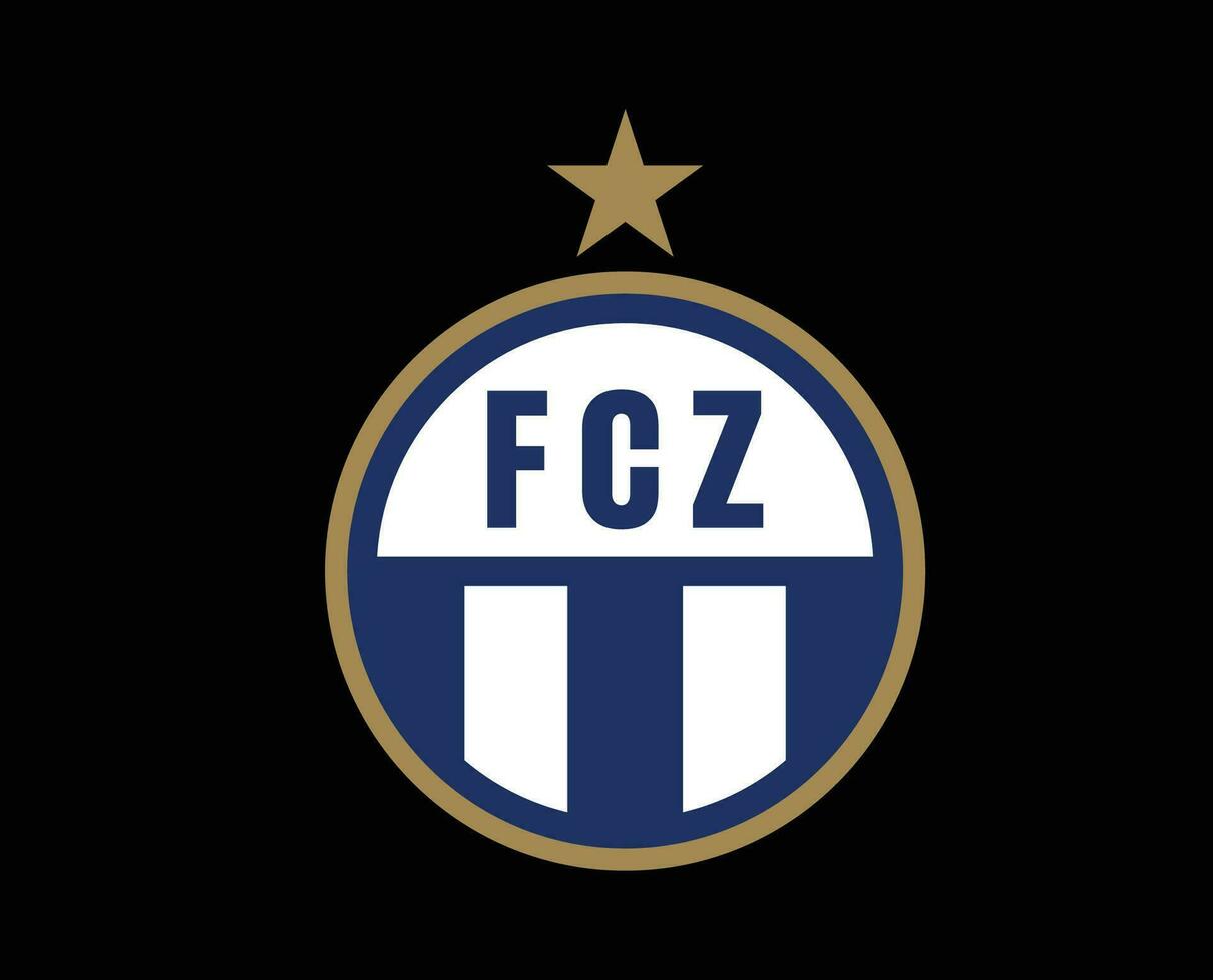 Zurich Logo Club Symbol Switzerland League Football Abstract Design Vector Illustration With Black Background