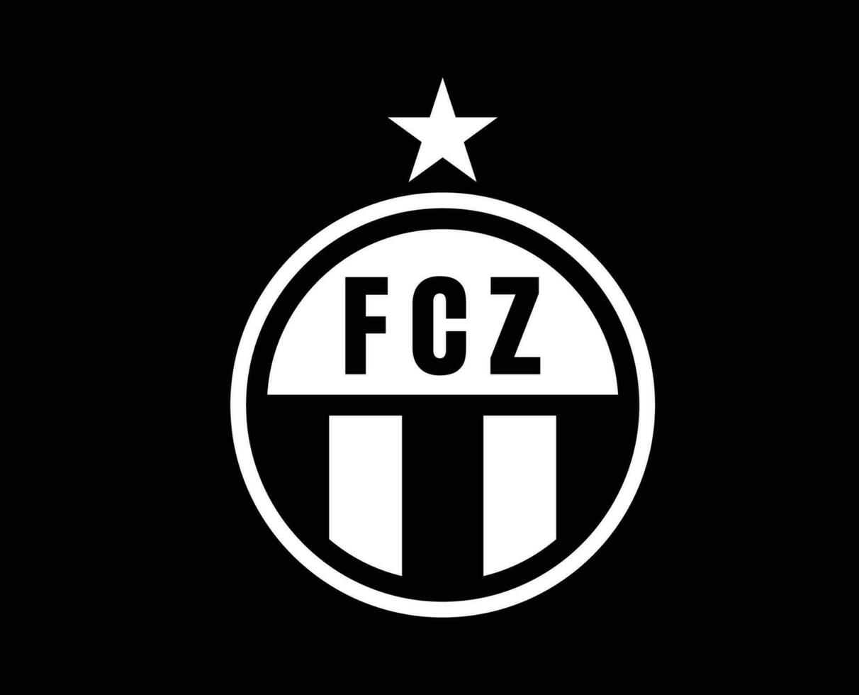 Zurich logo club símbolo blanco Suiza liga fútbol americano resumen diseño vector ilustración con negro antecedentes