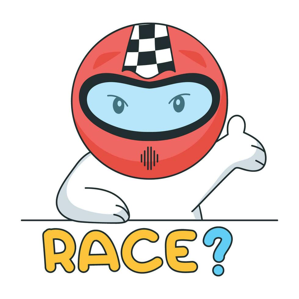 Trendy Racing Helmet vector