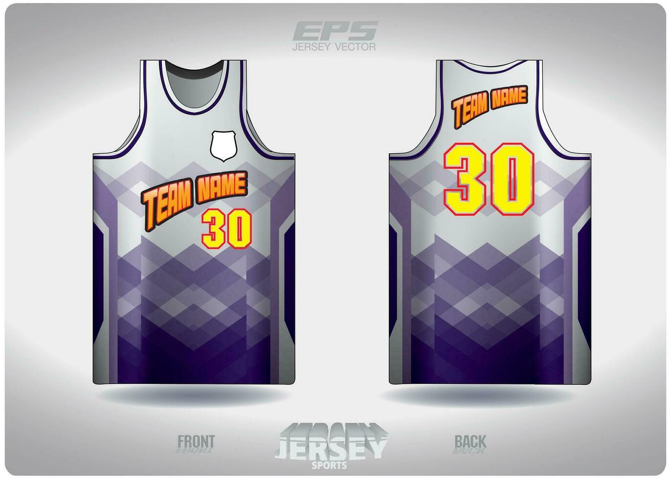 EPS jersey sports shirt vector.purple and white wall tile pattern design, illustration, textile background for basketball shirt sports t-shirt, basketball jersey shirt vector
