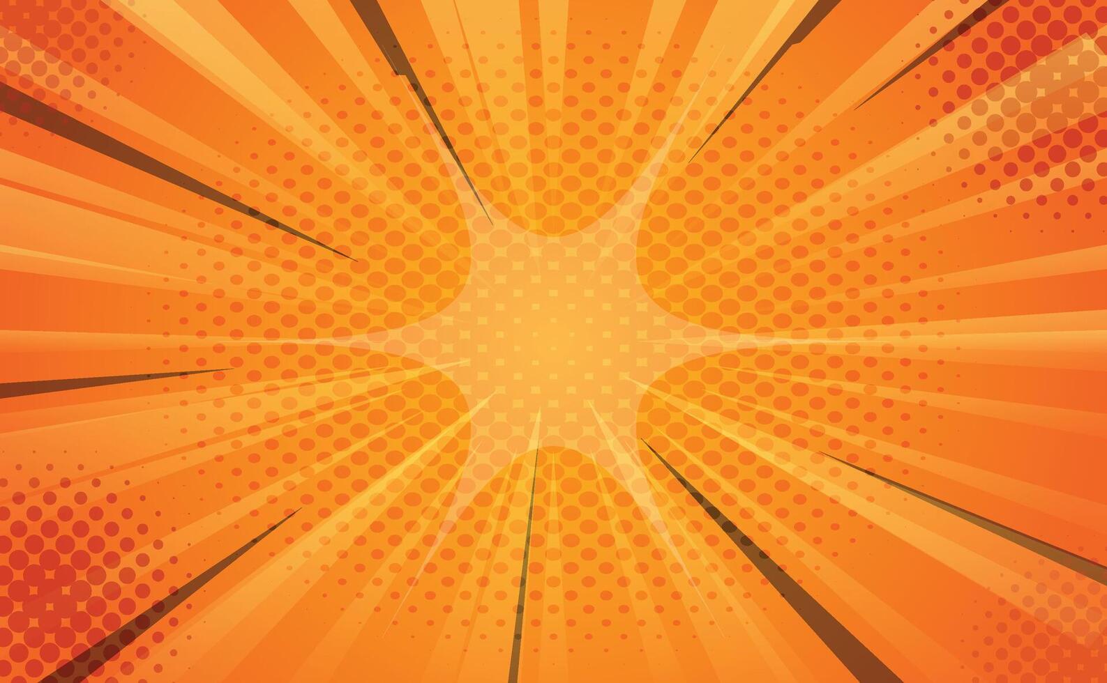 comic background vector cartoon illustration on orange color.