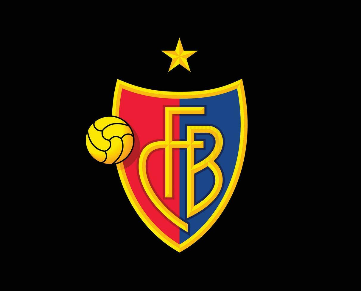 basilea club símbolo logo Suiza liga fútbol americano resumen diseño vector ilustración con negro antecedentes