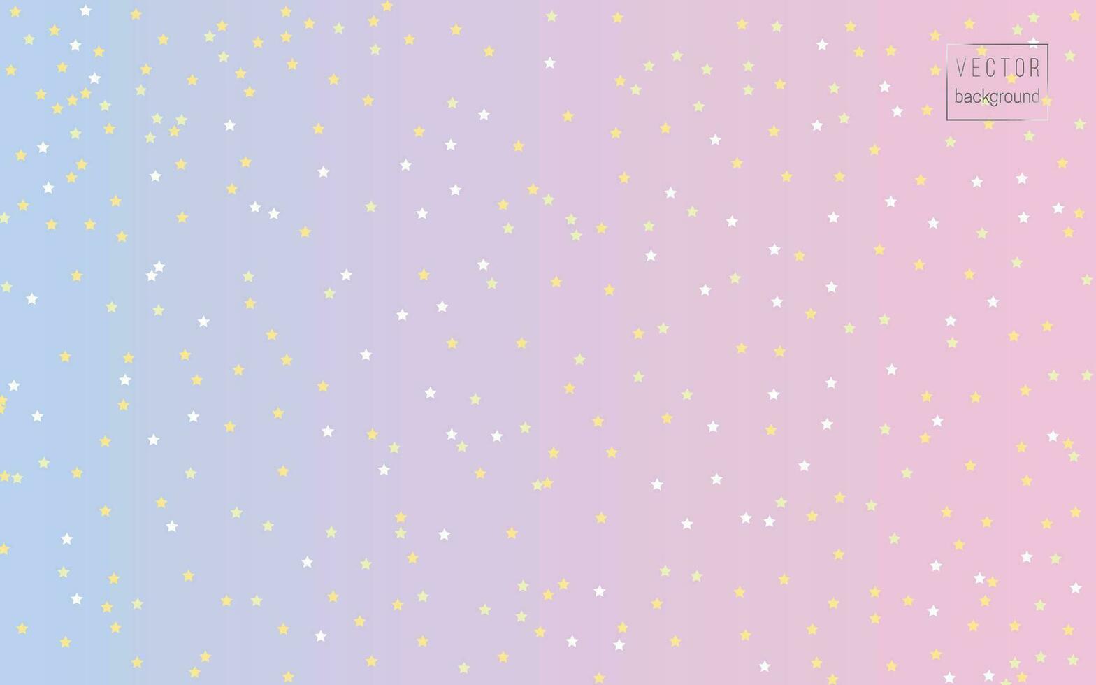Vector cute delicate gradient background for website, postcard, cover, banner, sky with gold stars