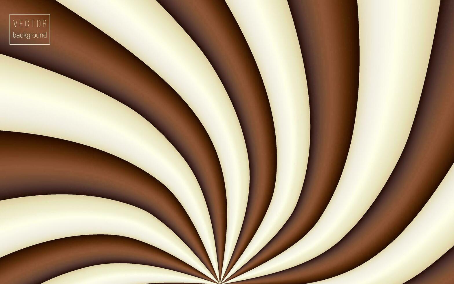 Vector chocolate milk vector background of swirling stripes