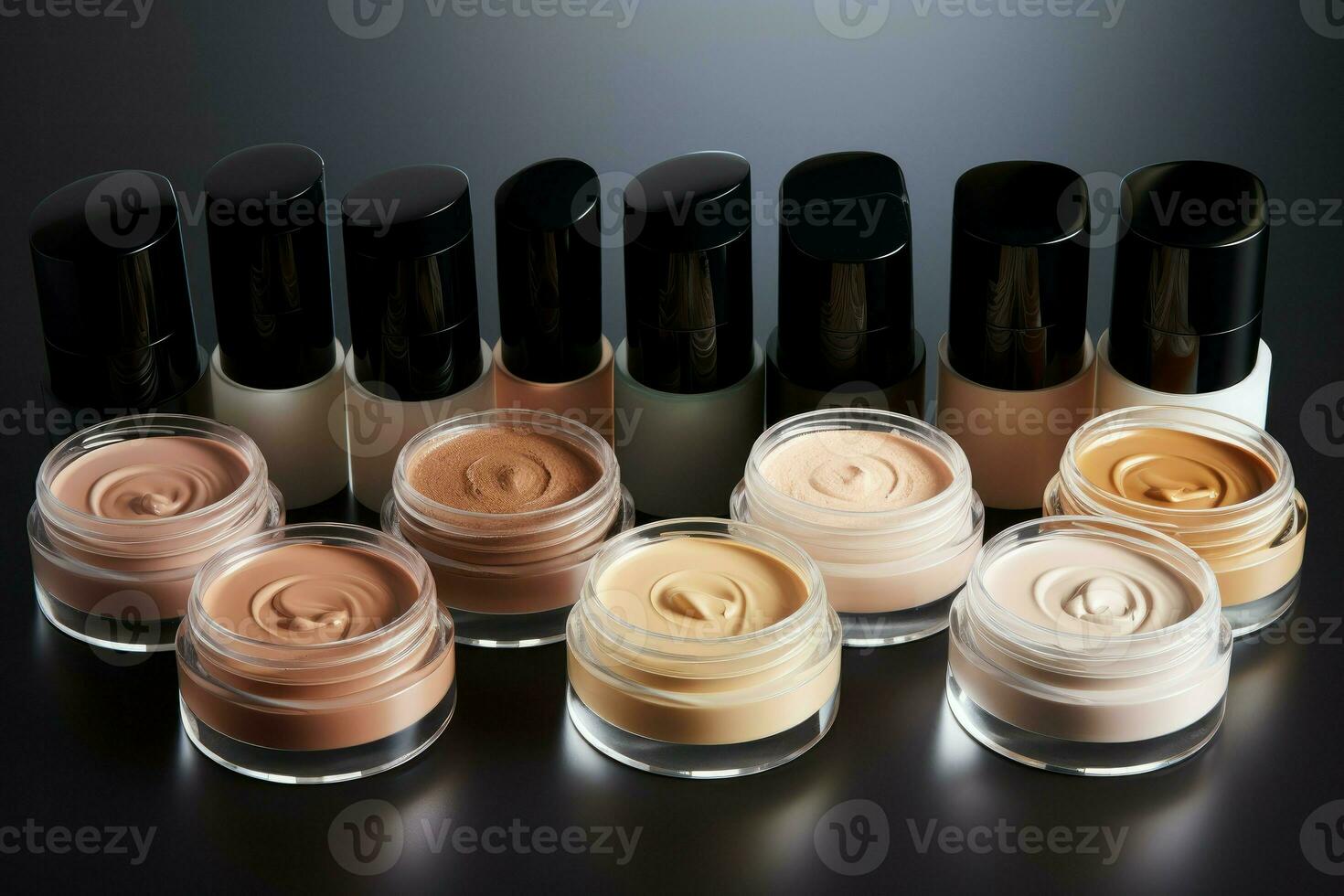 Smooth Foundation cream cosmetics. Generate Ai photo