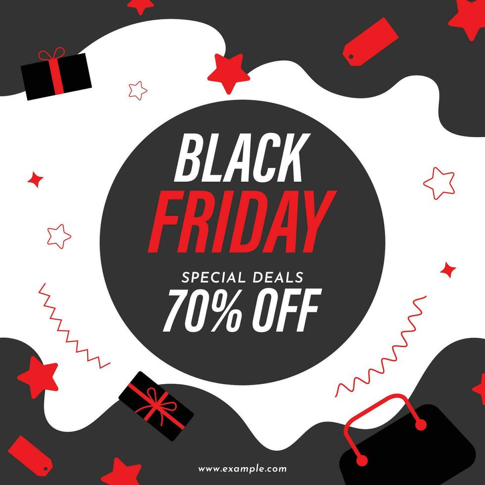 fun black friday sale ads banner poster brochure social media post layout template vector design