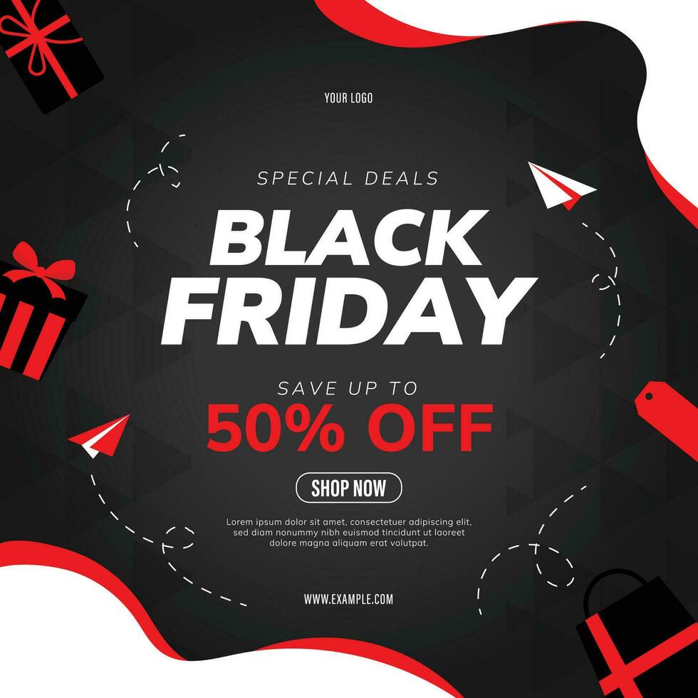 modern fun black friday sale ads banner poster brochure social media