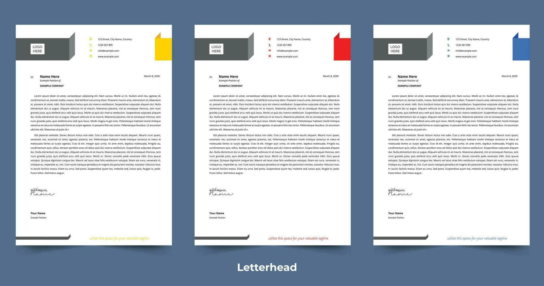 Corporate Letterhead Design vector