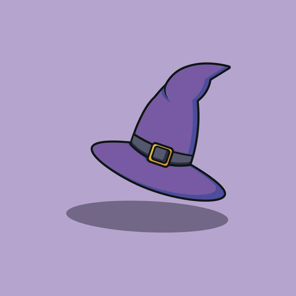 illustration of a witch halloween hat cartoon vector