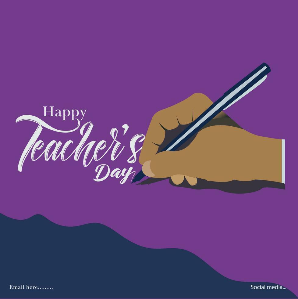 Teachers day vector template