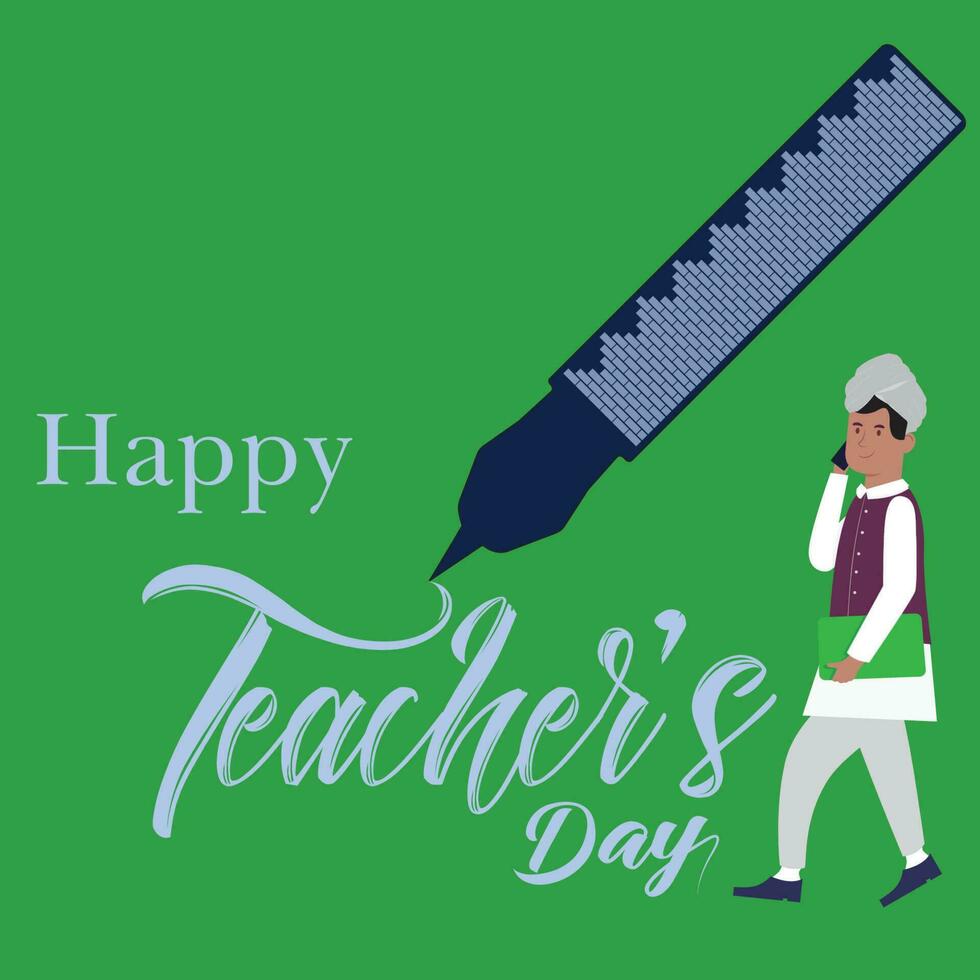 Teachers day vector template