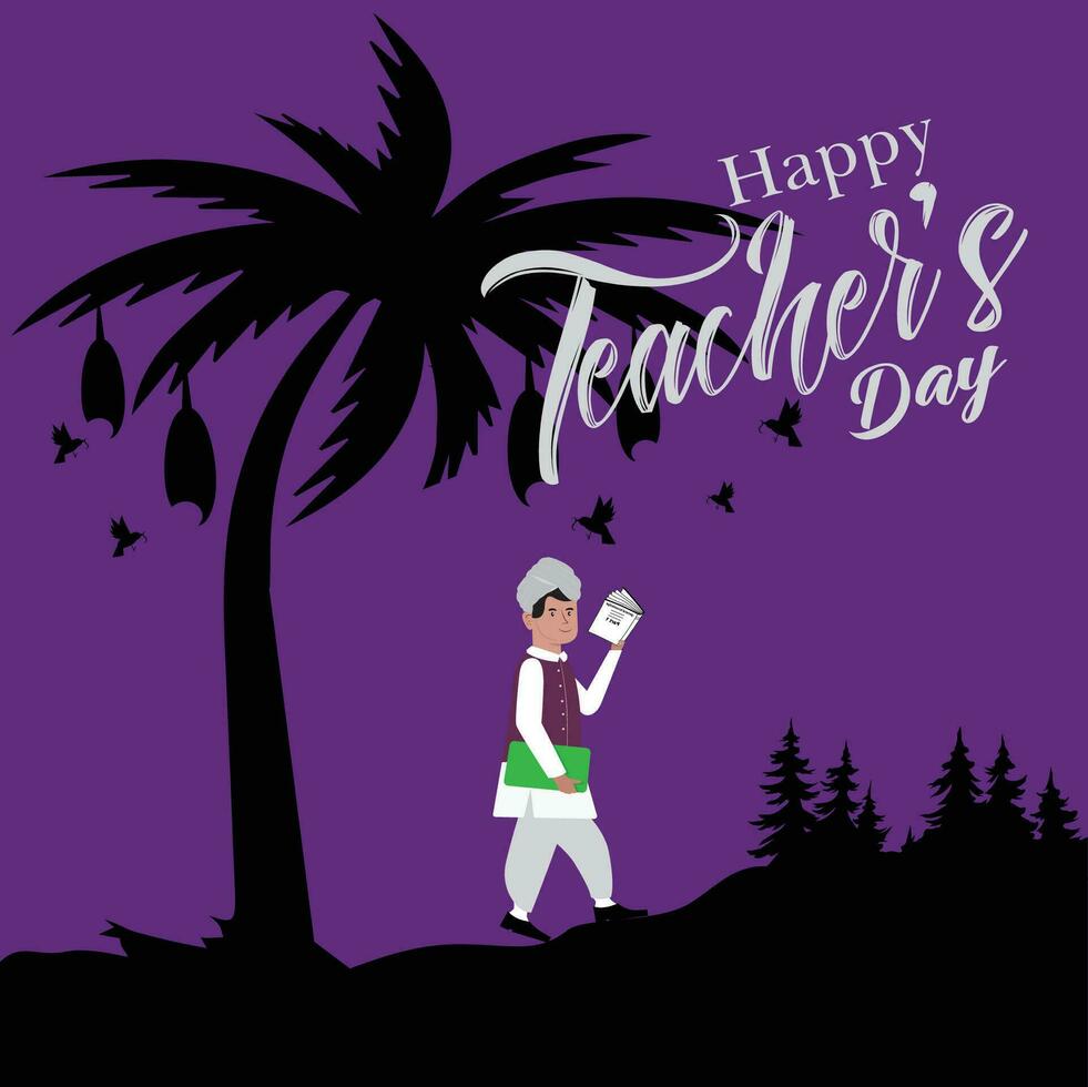 Teachers day vector template