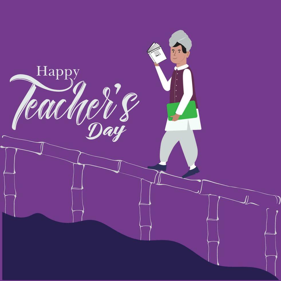 Teachers day vector template