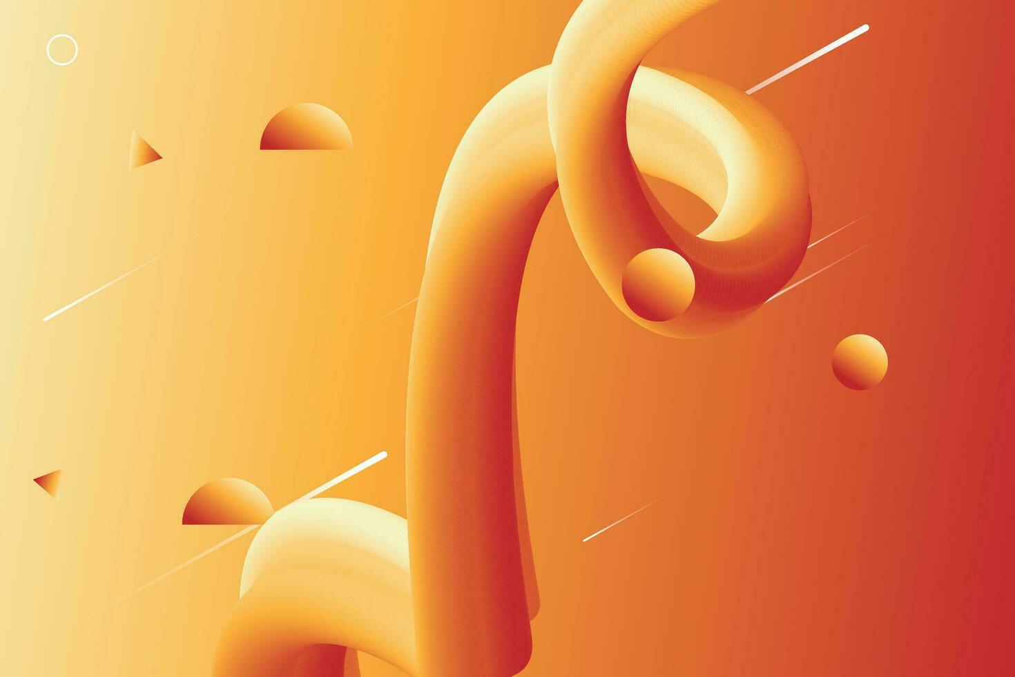 Energetic Orange Swirl - Abstract Modern Art vector