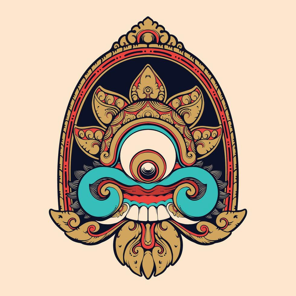 Balinese ornament vector art