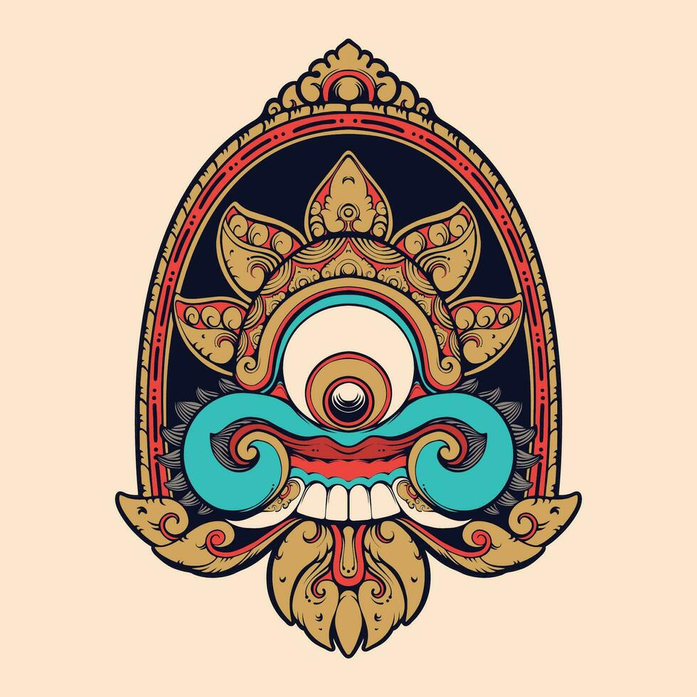 Balinese ornament vector art