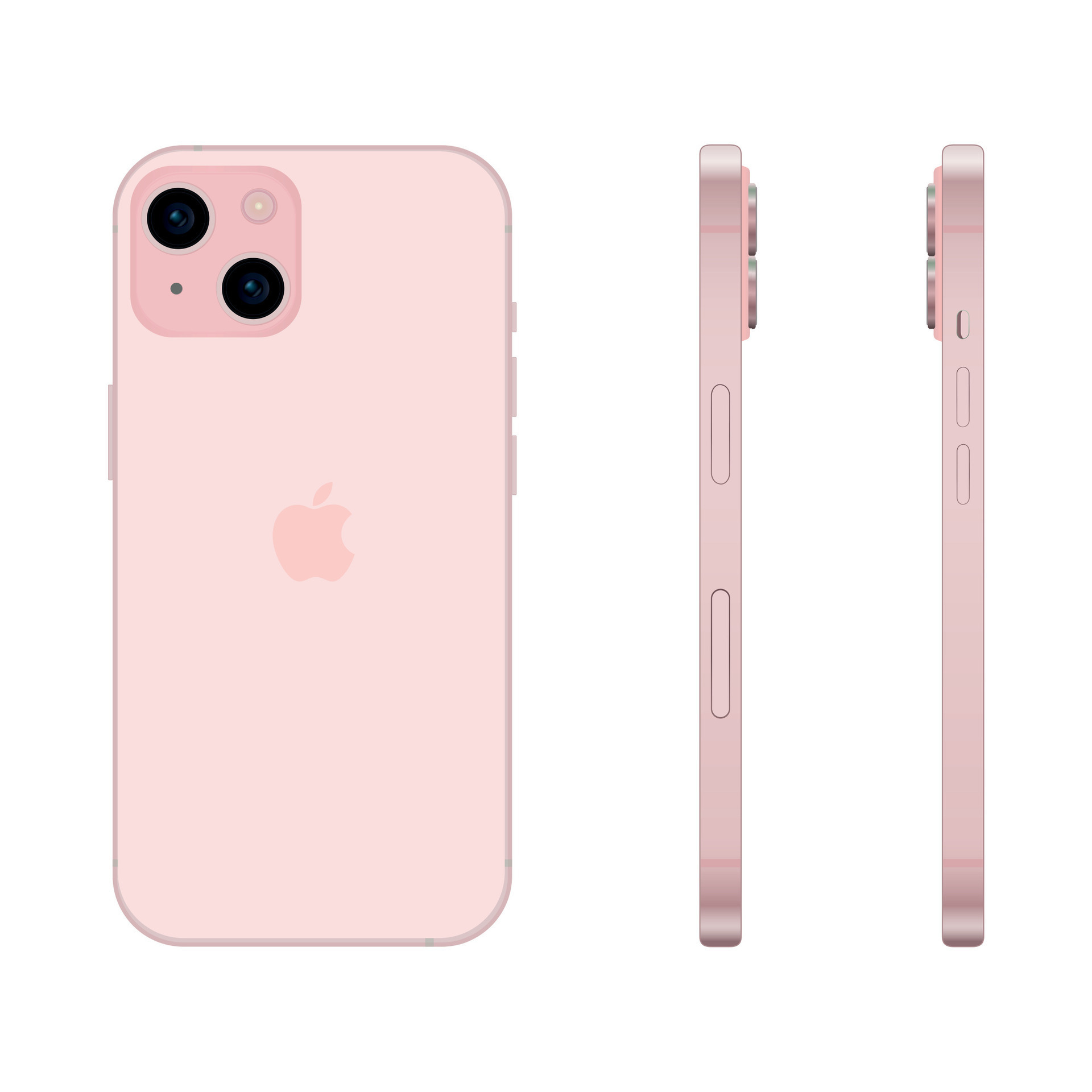 Nuevo modelo de smartphone rosa Apple iPhone 15, plantilla de maqueta sobre  fondo blanco - ilustración vectorial Imagen Vector de stock - Alamy