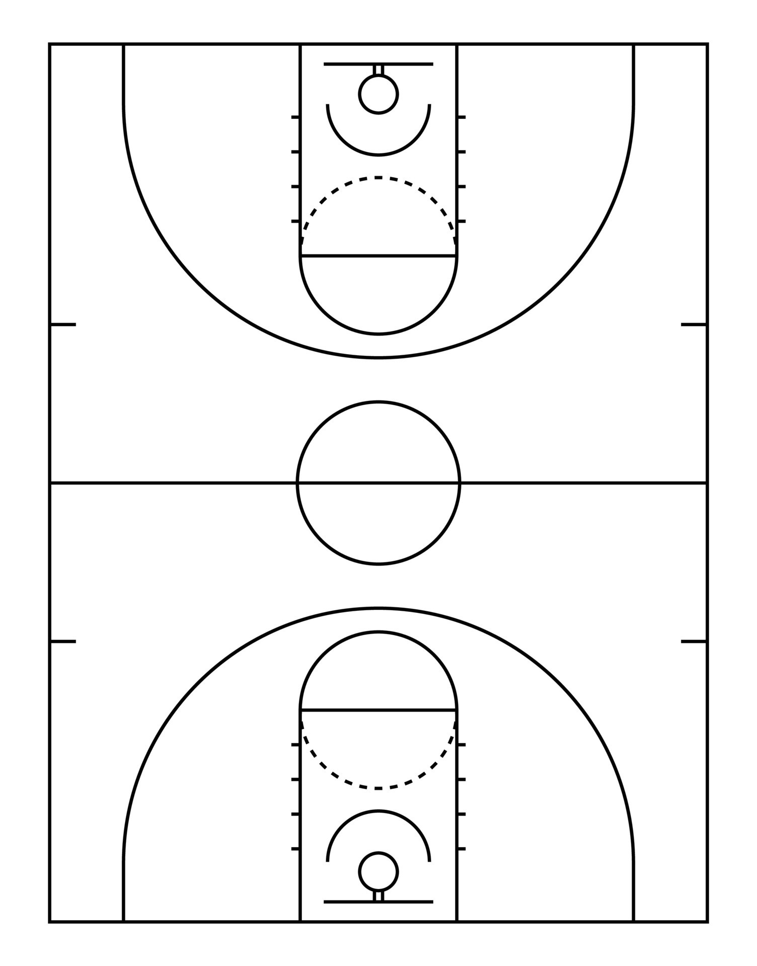 Basketball Court Diagram 30769583 Vector Art at Vecteezy