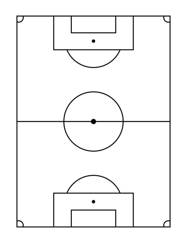 fútbol americano fútbol campo diagrama vector