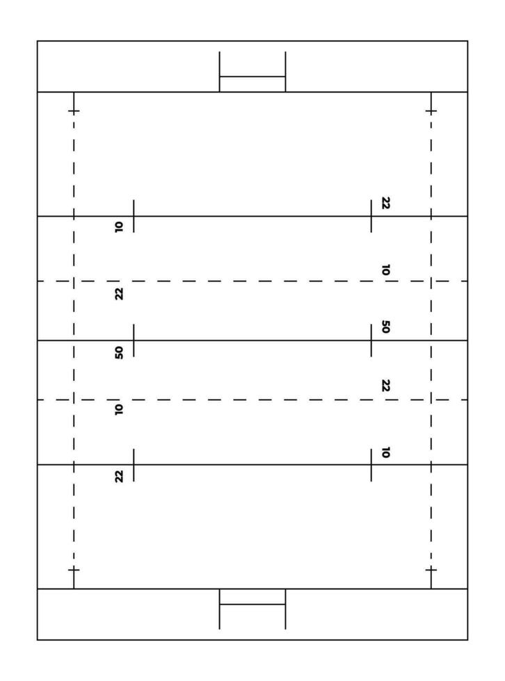 Rugby Field Diagram vector