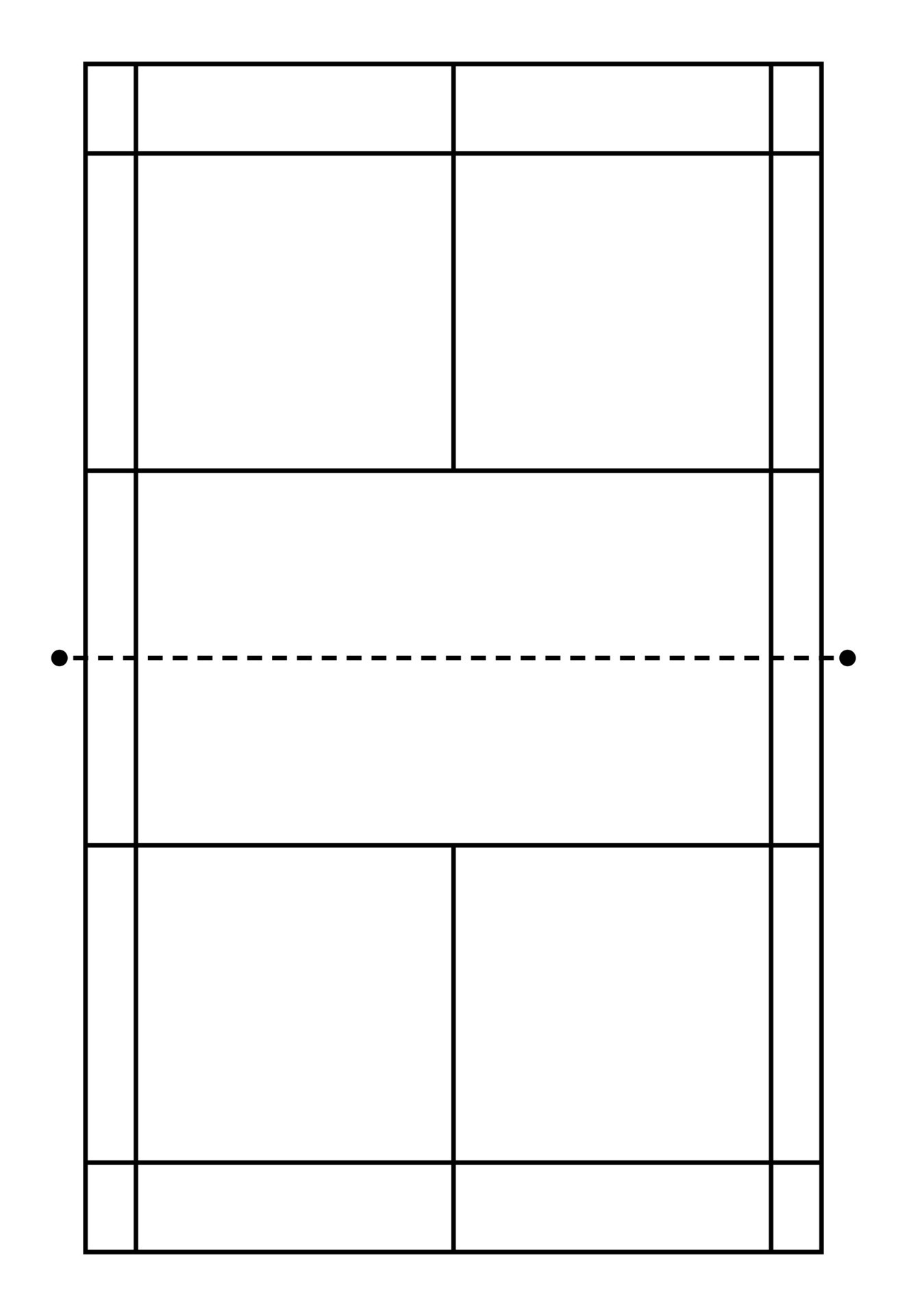 Badminton Court Diagram 30769591 Vector Art at Vecteezy