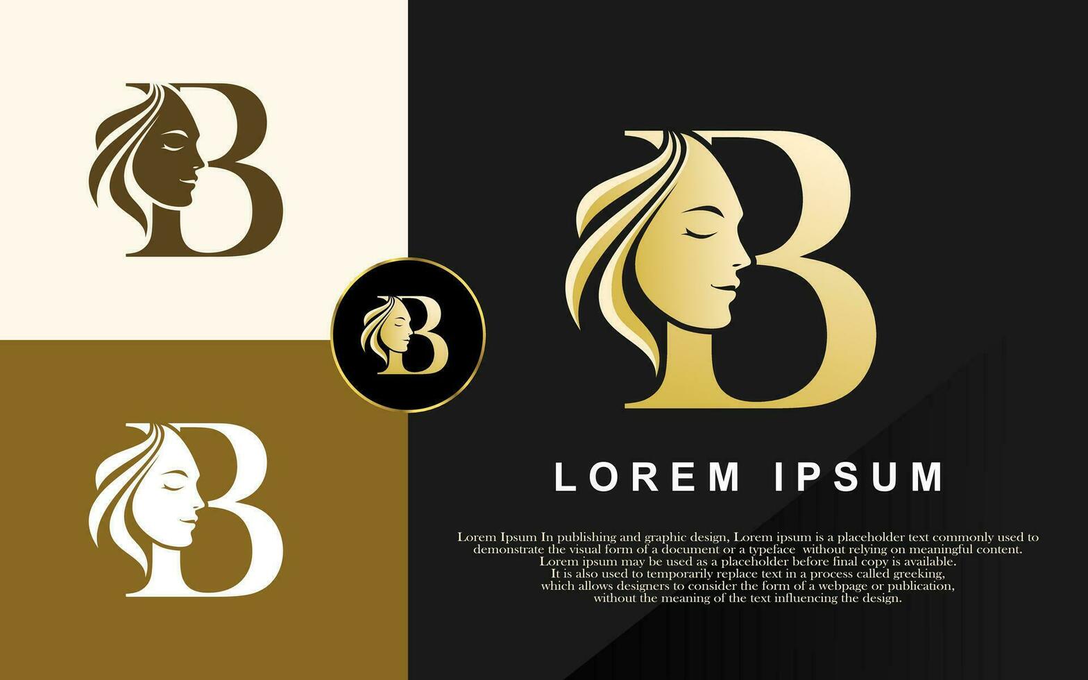 Letter B Beauty Logo, Vector Illustration