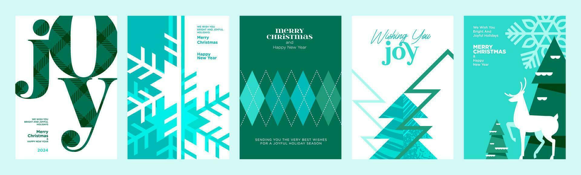 Merry Christmas and Happy New Year greeting cards. Vector illustration concepts for background, greeting card, party invitation card, website banner, social media banner, marketing material.